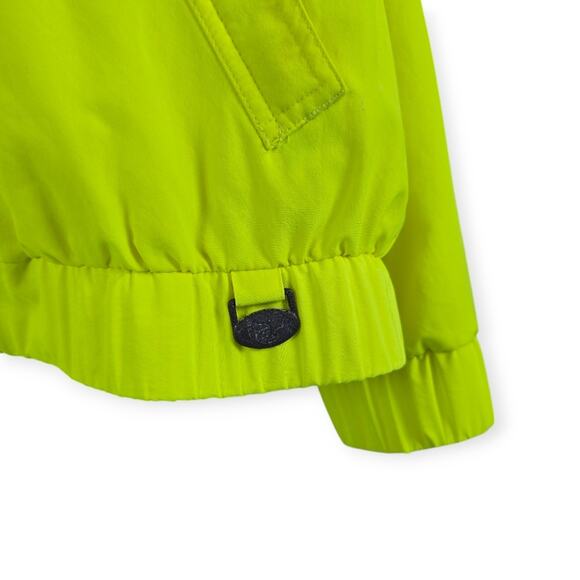 Vintage Neon Yellow Ski Jacket Bobbie Burns Size XL Removable Shoulder Pads - Picture 7 of 14